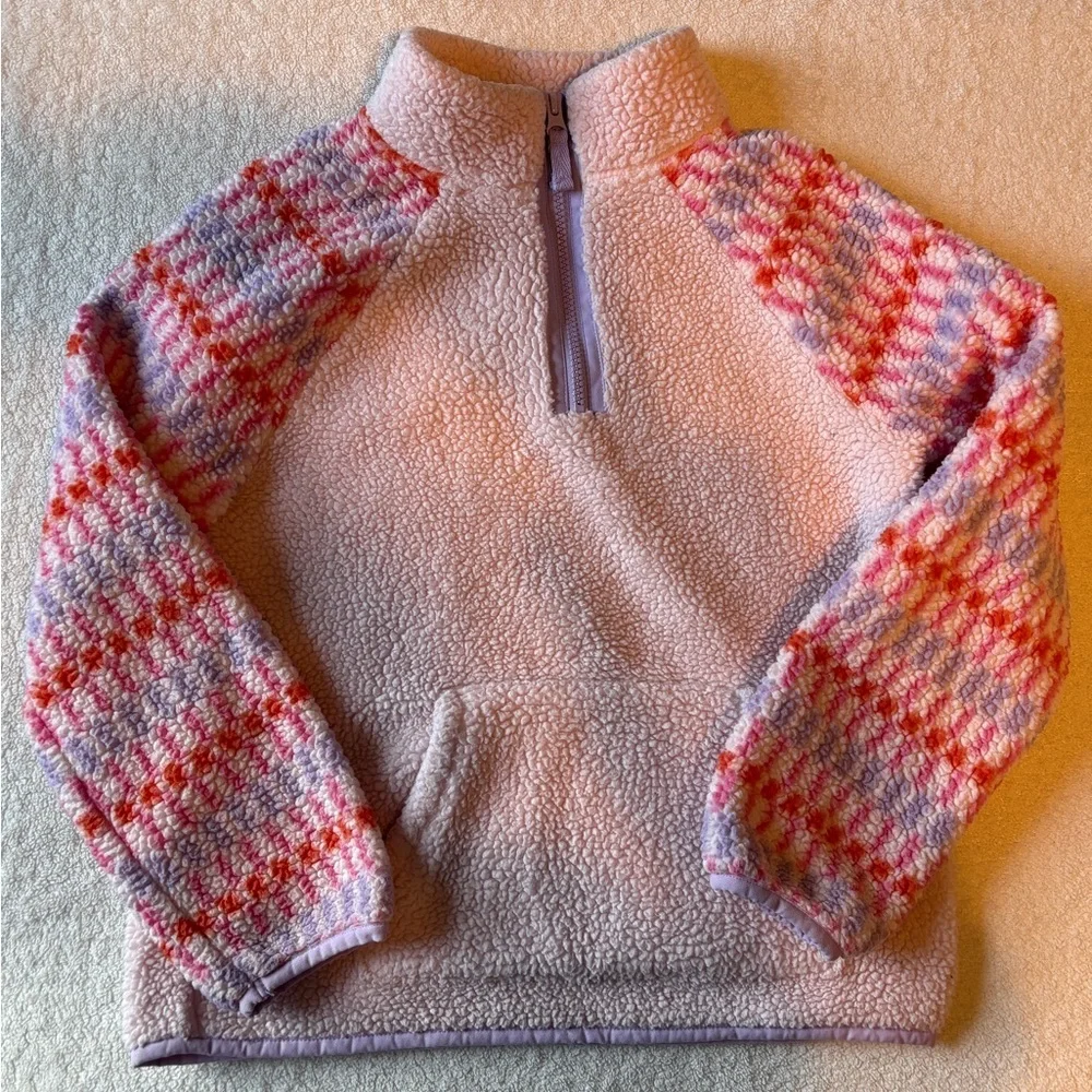 Cat & Jack Pink and Purple Fleece Jacket, Sz 10/12